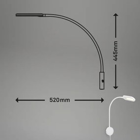 Lampă LED flexibilă dimabilă de perete Briloner 2177016 LED/6W/230V alb
