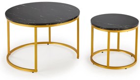 Set 2 buc. măsuțe de cafea Palea (negru). 1092457