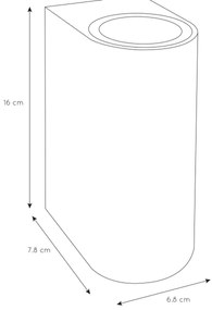 Aplică de exterior ZARO 2xGU10/35W/230V IP44 albă Lucide 69801/02/31