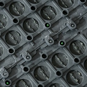 Outsunny Gazon Sintetic 10 Piese Covoraș Gazon Artificial 30x30 cm cu Înălțimea Firului de Iarbă 20 mm și Anti-UV Verde Închis | Aosom Romania