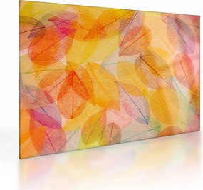 Tablou pe sticlă - Fundal frunze de toamnă (70x50 cm)