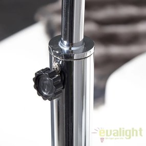Lampadar inalt si elegant cu arc extensibil si abajur de 32cm, Big Bow II alb A-19694 VC