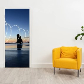 Fototapet pentru ușă - Plajă la apus (95x205cm)