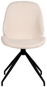 Monte Carlo scaun pivotant de luat masa ecobleather alb