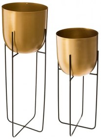 Set 2 suporturi flori Gold Rise, otel, 16 x H41.9 cm, 18.5xH58.2 cm