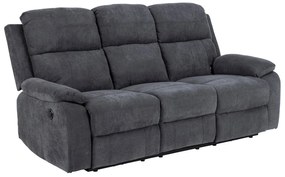 Sofa recliner Oakland 574 98x197x95cm, 75 kg, Gri inchis, Tapiterie
