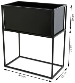 Suport pentru flori 50x44 cm negru