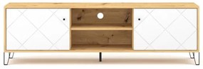 Comodă TV SULA, stejar artisan/alb