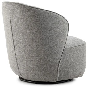 Fotoliu gri deschis pivotant Edna – MOME