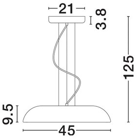 Lustra LED suspendata stil modern FELICIA alba 45cm