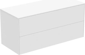 Dulap baza suspendat Ideal Standard Atelier Conca alb mat 2 sertare cu blat 120 cm