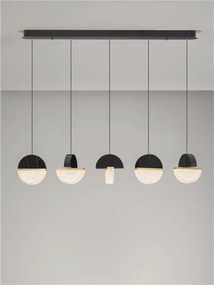 Lustra decorativa liniara cu 5 pendule LED 2700K DORIN