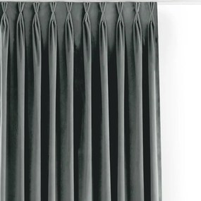 Draperie gri dimout (semi-opacă) din catifea 200x250 cm Velto – Filumi