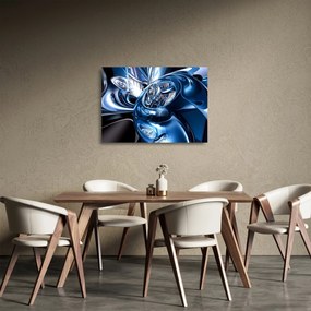 Tablou pe sticlă cu abstracție - cercuri (70x50 cm)