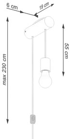Lampă de perete Sollux SL.1644 NIMBI 1xE27/15W/230V fag