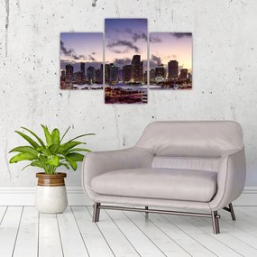 Tablou cu - metropolă cu zgârăie nori (90x60 cm)