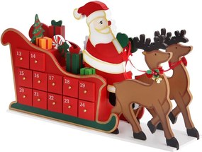 Calendar de Advent NIKOLAS, 52x31x13cm, multicolor Spielwerk