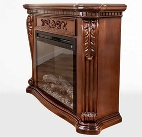 Masca lemn masiv nuc Semineu Clasic, 117 × 40 × 93 cm - Nu