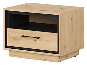 Noptieră Pont KOM1S (Stejar artisan + Negru mat). 1063036