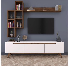 Mobilier living Mitevu 10 (alb + Nuc) . 1095672