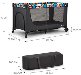 Pătuț de voiaj KINDERKRAFT JOY 2 Happy shapes