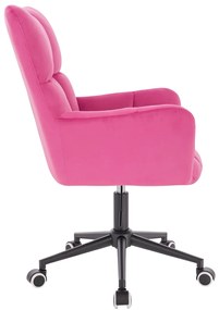 HR650K Roz Catifea Scaun cu Bază Neagră