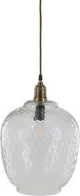 Lustra din sticla si alama, H39/D27cm, 40W