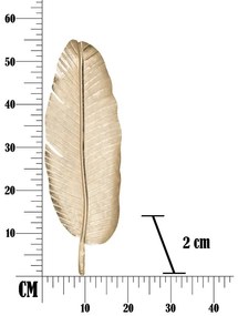 Decorațiune Mauro Ferretti Leaf, 55,5 x 18 cm, auriu
