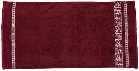 Prosop din bambus BAMBOO 50 x 90 cm visiniu inchis, 70% fibra de bambus 30% bumbac