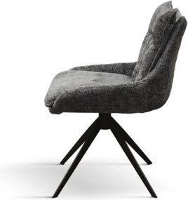 SET 2 Scaune Magnum, structura metalica, tesatura - STANDARD - NEGRU