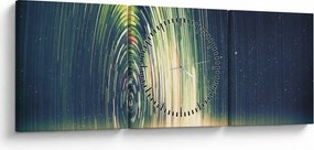 Tablou - Centrul Universului (cu ceas) (90x30 cm)