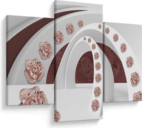 Tablou - Arcade 3D cu flori (90x60 cm)