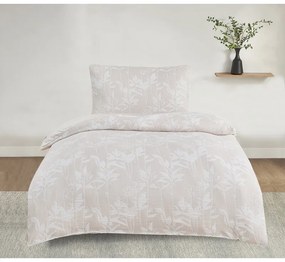 Lenjerie de pat Jacquard Alabama bej , 140 x 200cm, 70 x 90 cm
