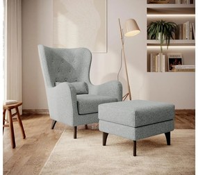 Taburete Calimero T  (gri deschis + wenge). 1099304