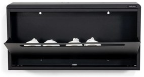 Pantofar negru cu deschidere înclinată/suspendat din metal 75x38x13 cm Mario – Spinder Design