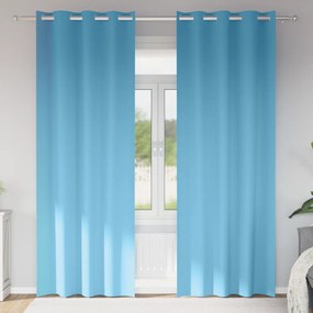 vidaXL Perdele 2 pcs Albastru deschis 225 x 140 cm Poliester