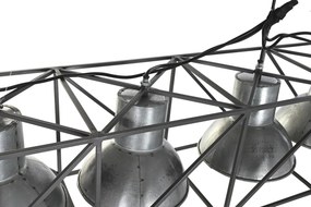 Lustră suspendată din metal, gri și negru, cu 5 brațe, 24 x 115 x 24 cm, „Charroux”