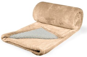 Pătură din microflanel cu imitație de mielușel