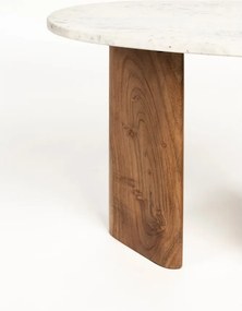 Măsuță auxiliară cu blat din marmură 37x56 cm Tanda – White Label