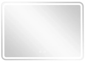 Oglindă baie, Multifuncțională, Iluminare LED Touch, Intensitate reglabila, Sistem Dezaburire, 60x100 cm