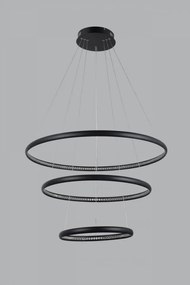 Lustra LED suspendata design modern circular Brighton 3 BK