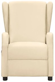 342322 vidaXL Fotoliu de masaj, crem, material textil