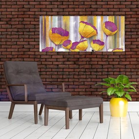 Tablou - Ilustrațir cu flori (120x50 cm)