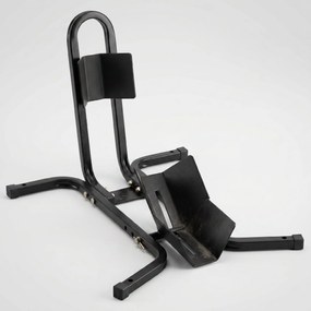 HOMCOM Suport pentru Motocicletă Reglabil pe 3 Nivele, Sistem de Blocare Roți Motocicletă în Metal cu Găuri, 60x55x43 cm, Negru