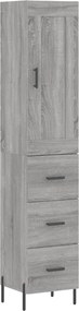 vidaXL Dulap înalt, gri sonoma, 34,5x34x180 cm, lemn prelucrat