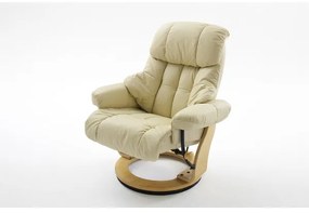 Fotoliu reglabil HABI crem/stejar natural