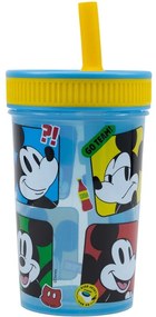 Disney Mickey Fun-Tastic ceașcă cu paie de silicon 420 ml