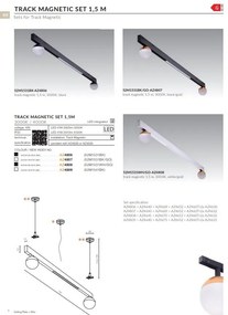 Set 1,5m sina magnetica monofazata cu iluminat inclus Alfa 52M1531WH/GO 3000K
