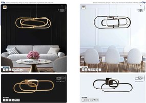 Lustra suspendata LED design modern Clip auriu