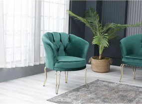 Set canapea Viena Homs textil verde-auriu,30703